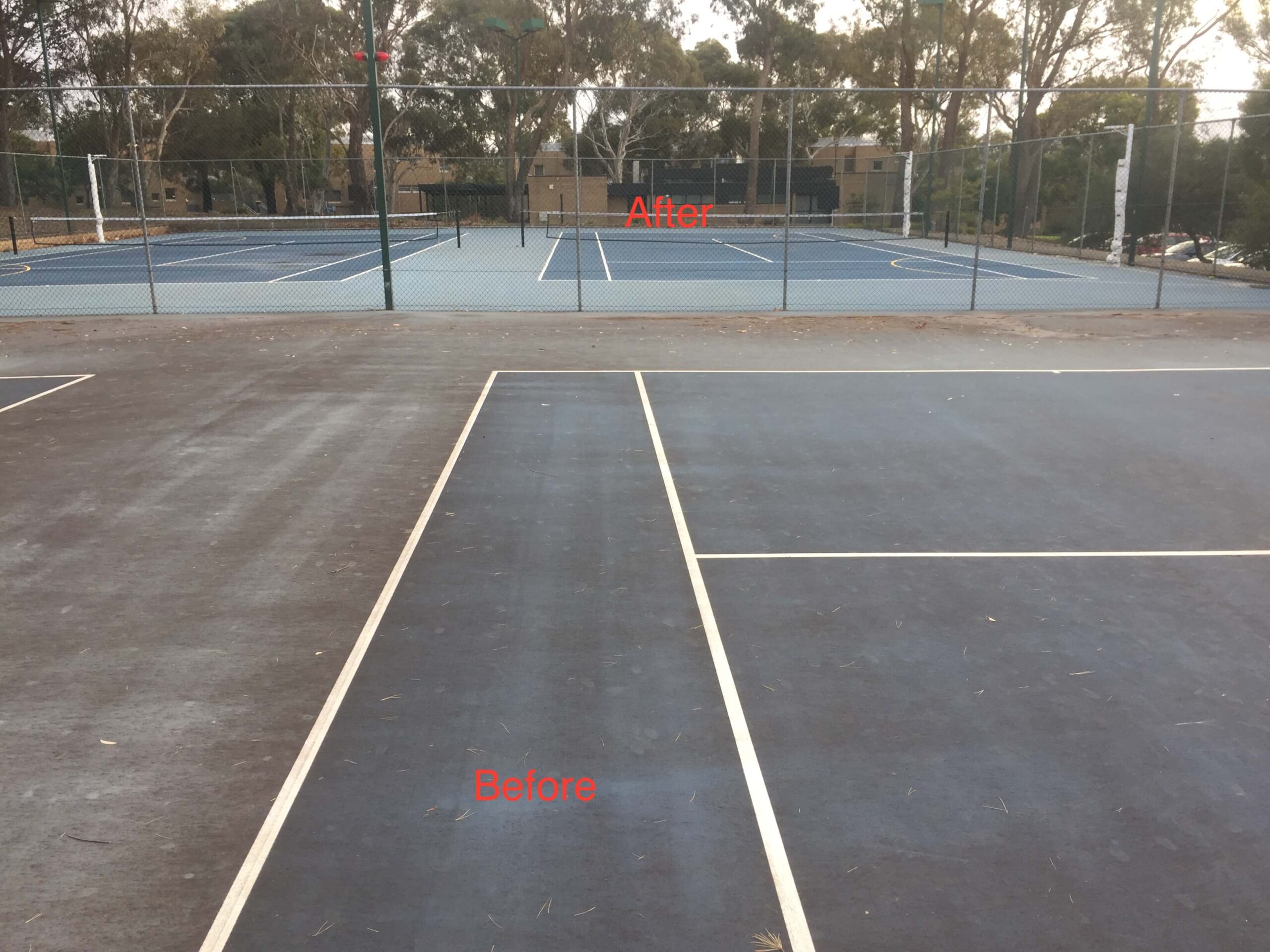 Tennis Courts Pressure Cleaning